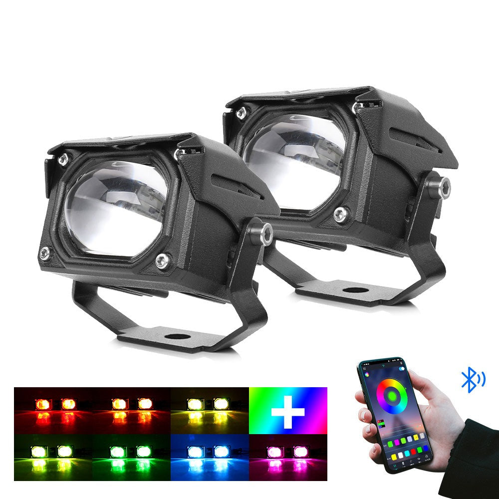Inch Series Lights RGB Driving Mini Bulge (Set/2pcs) Led 3 B