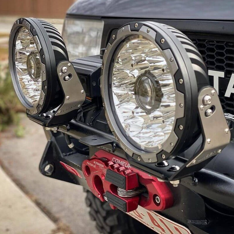 9 Inch Offroad Round Driving Lights With 3-Color Halo Rings (