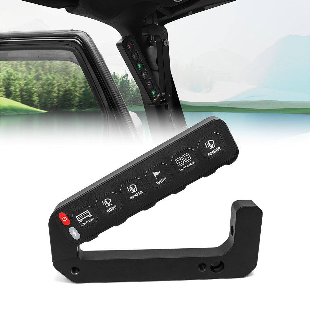 Jeep Wrangler JK Grab Handle 6 Gang Switch Panel