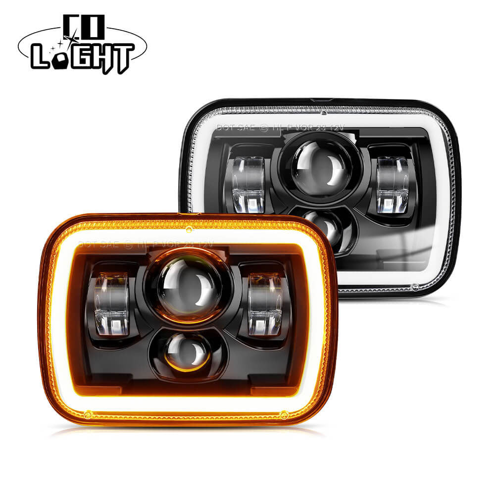 5x7 inch LED Headlights with DRL/ Turn Signal(Set/2pcs)