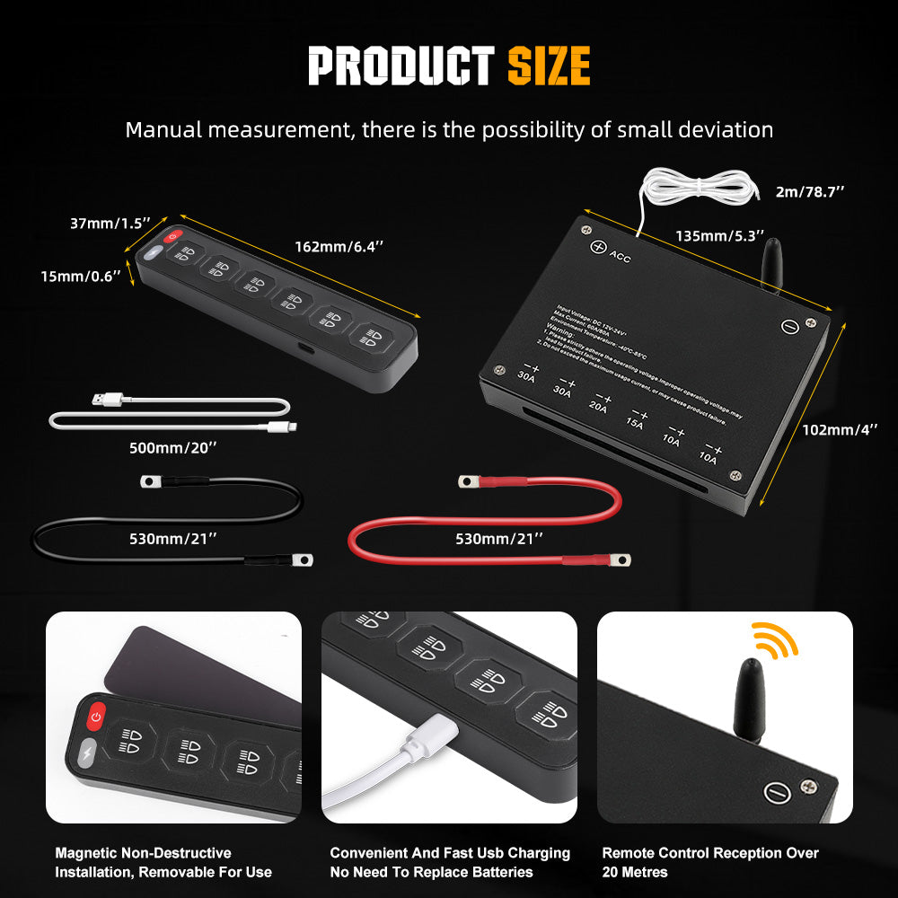 6 Gang Switch Panel System With Wireless Control