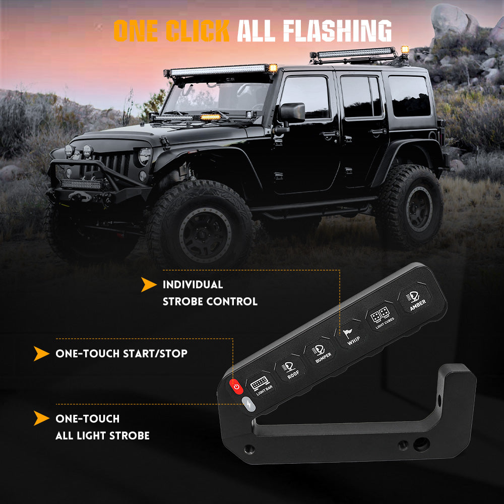 Jeep Wrangler JK Grab Handle 6 Gang Switch Panel