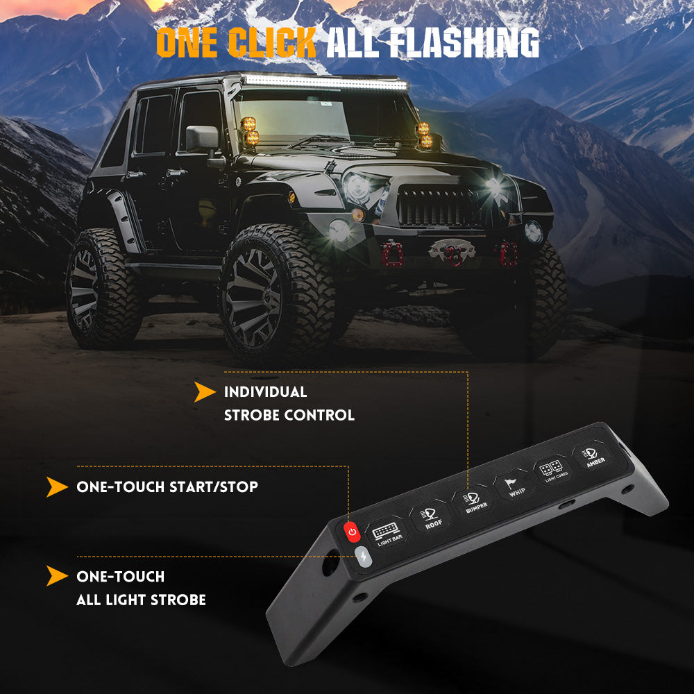 Jeep Wrangler JL Grab Handle 6 Gang Switch Panel