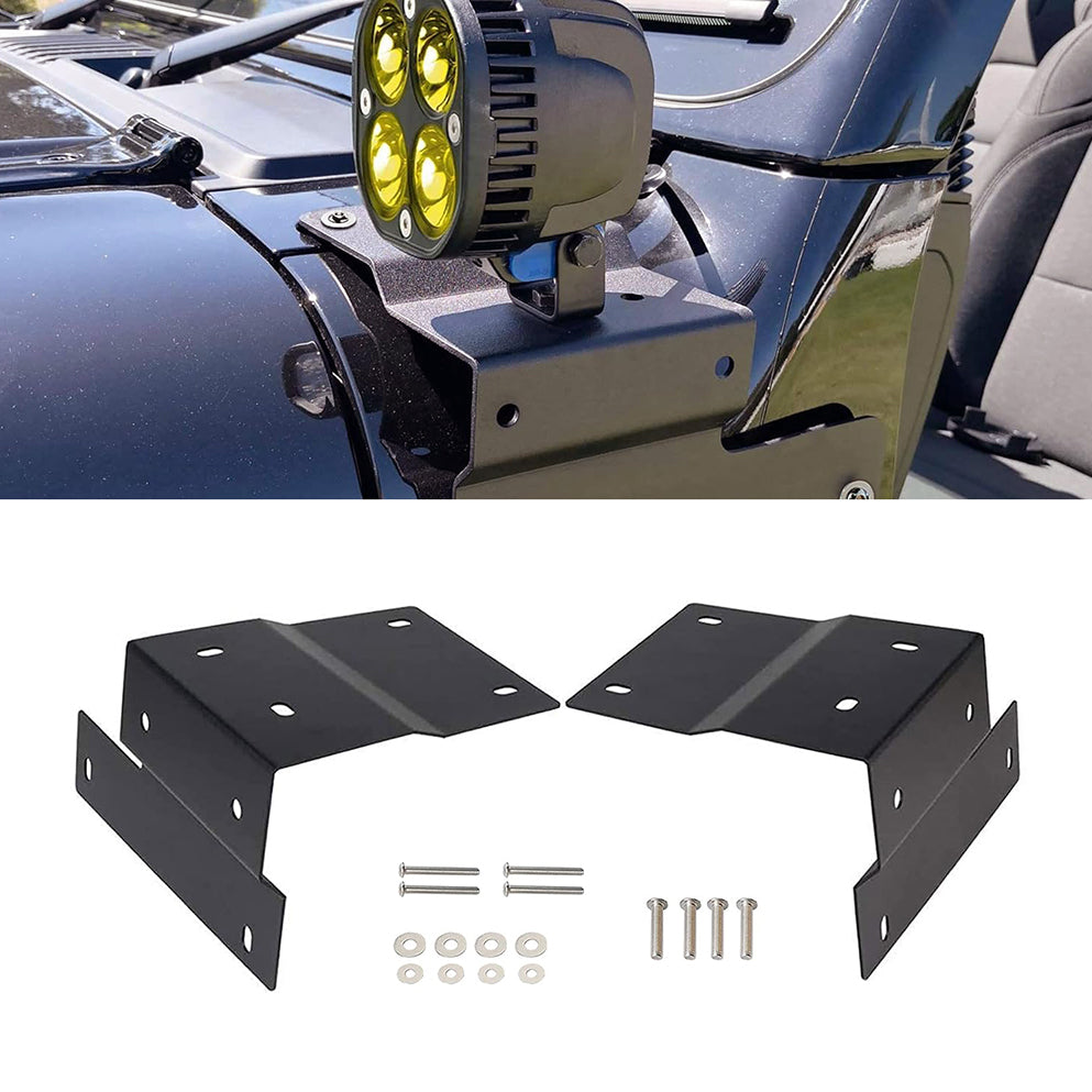 2018-2021 Jeep Wrangler JL Lower Windshield Light Mounts