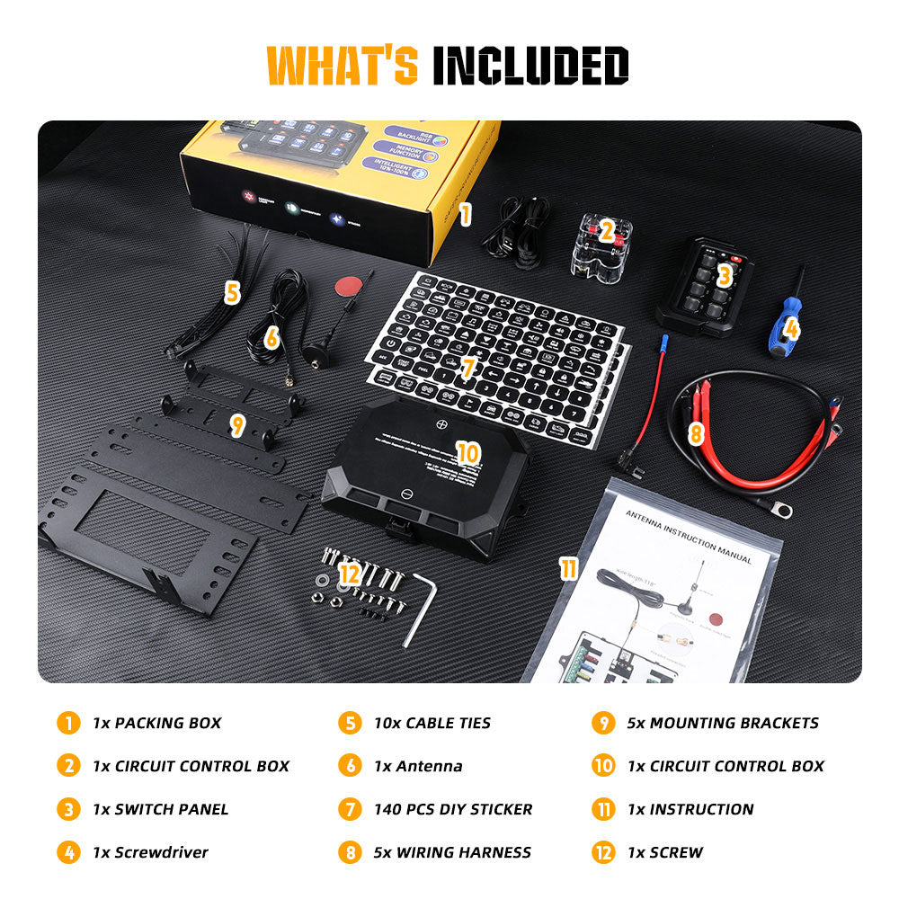 New Wireless 8 Gang RGB Switch Panel System With ACC Wire